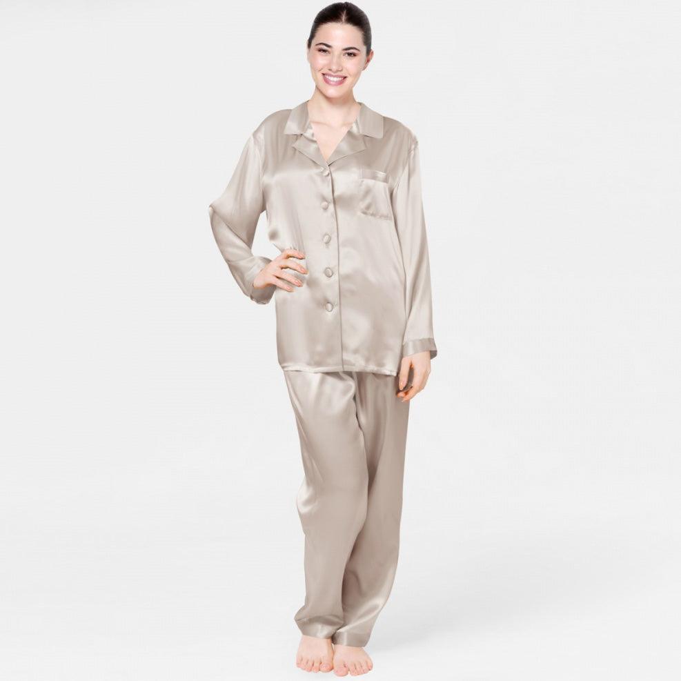 Classic 100% Mulberry  Luxury Nightwear Silk Pajamas Set for Women - DIANASILK