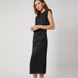 Classic Chic Ladies Silk Dress 100% Mulberry Silk Dress Sleeveless Full-Length Silk Dress