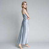 Deep V Neck Classic Silk Nightgown  Long Silk Nightwear For Women - DIANASILK