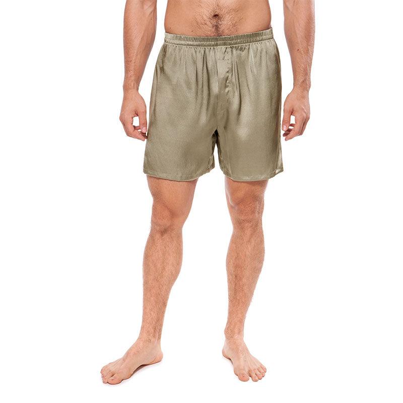 Mens Silk Pajama Shorts pants Luxury 100% Pure Silk Boxers Underwear - DIANASILK