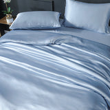 19 Momme 3PCS Ensemble de housse de couette Ensembles de literie en soie de luxe sans couture