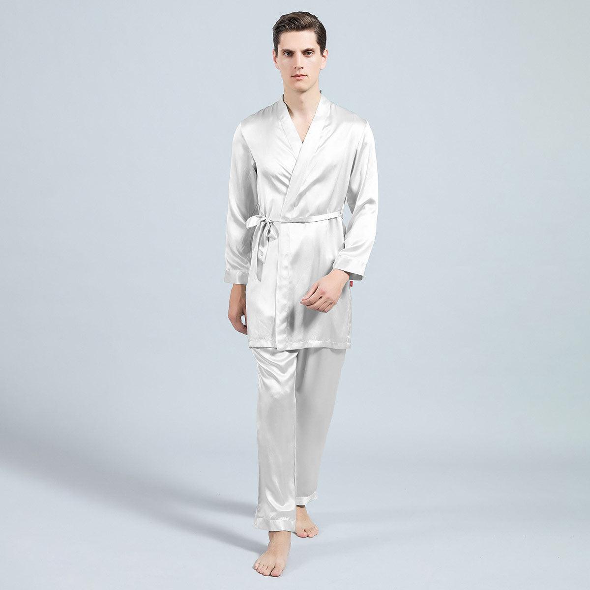 U2SKIIN Mens Silk Pajamas Set, Long Sleeve Satin Pajamas for Men Sleepwear Button Down Pjs Set Two-piece(Navy, Large U2SKIIN Mens Silk Pajamas Set, Long Sleeve Satin Pajamas for Men Sleepwear Button Down Pjs Set Two-piece(Navy, Large