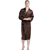 Long Silk Robe Luxury Silk Sleepwear  For Men - DIANASILK