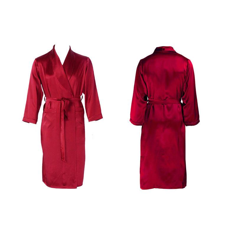 Long Silk Robe Luxury Silk Sleepwear  For Men - DIANASILK