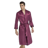 Long Silk Robe Luxury Silk Sleepwear  For Men - DIANASILK