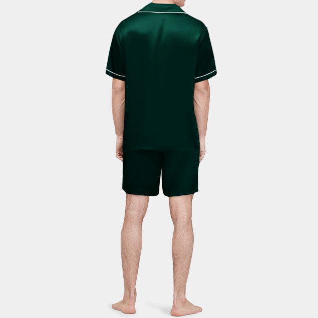 Men's Luxury Silk pajama Short Set Silk Sleepwear - DIANASILK