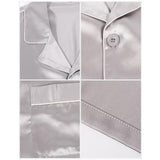 Men's Luxury Silk Sleepwear 100% Silk Sleeve Pajamas Set Long Silk Nightwear - DIANASILK