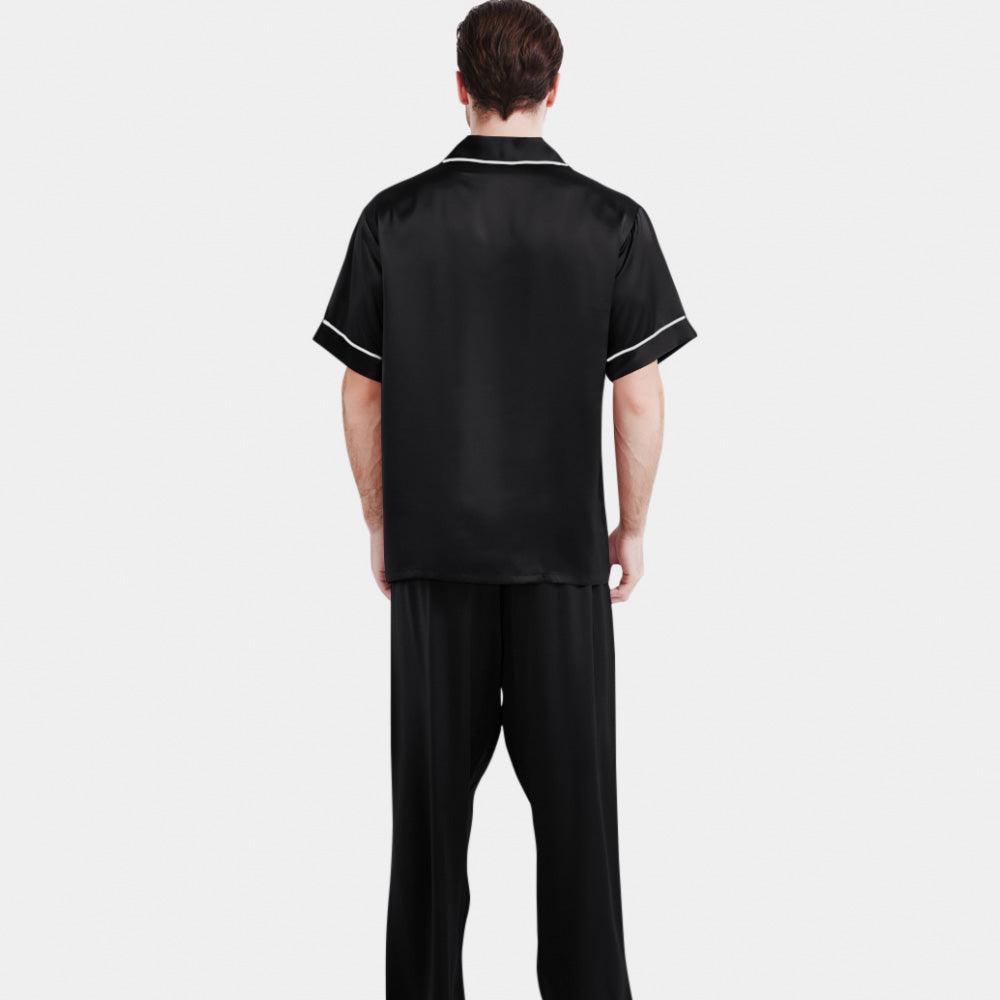 Men's Short Sleeved Silk Pajama Set for Men Silk loungewear - DIANASILK