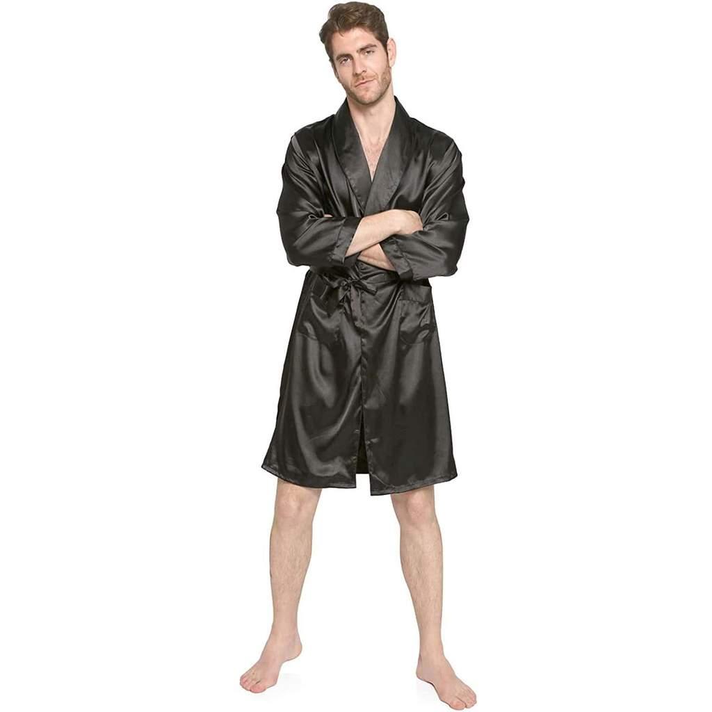 Men's Silk Kimono Robe Long Sleeve Silk Robe for Men - DIANASILK