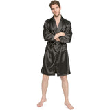 Men's Silk Kimono Robe Long Sleeve Silk Robe for Men - DIANASILK