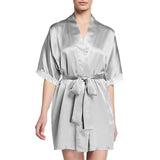 Mid Length Silk Robe Sleeves Soft Nightwear  for Women (multi-colors) - DIANASILK