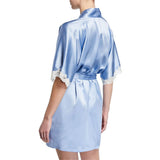 Mid Length Silk Robe Sleeves Soft Nightwear  for Women (multi-colors) - DIANASILK