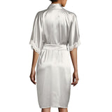 Mid Length Silk Robe Sleeves Soft Nightwear  for Women (multi-colors) - DIANASILK