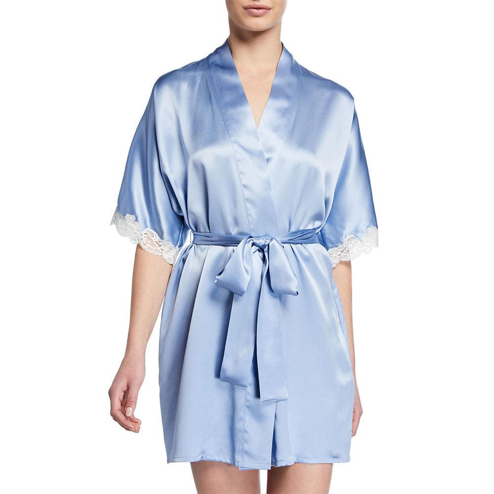 Mid Length Silk Robe Sleeves Soft Nightwear  for Women (multi-colors) - DIANASILK