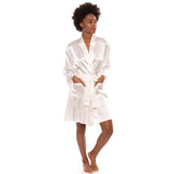 Mid Length V Neck Long Sleeves Silk Robe for Women (multi-colors) - DIANASILK