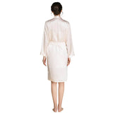 Mid Length V Neck Long Sleeves Silk Robe for Women (multi-colors) - DIANASILK