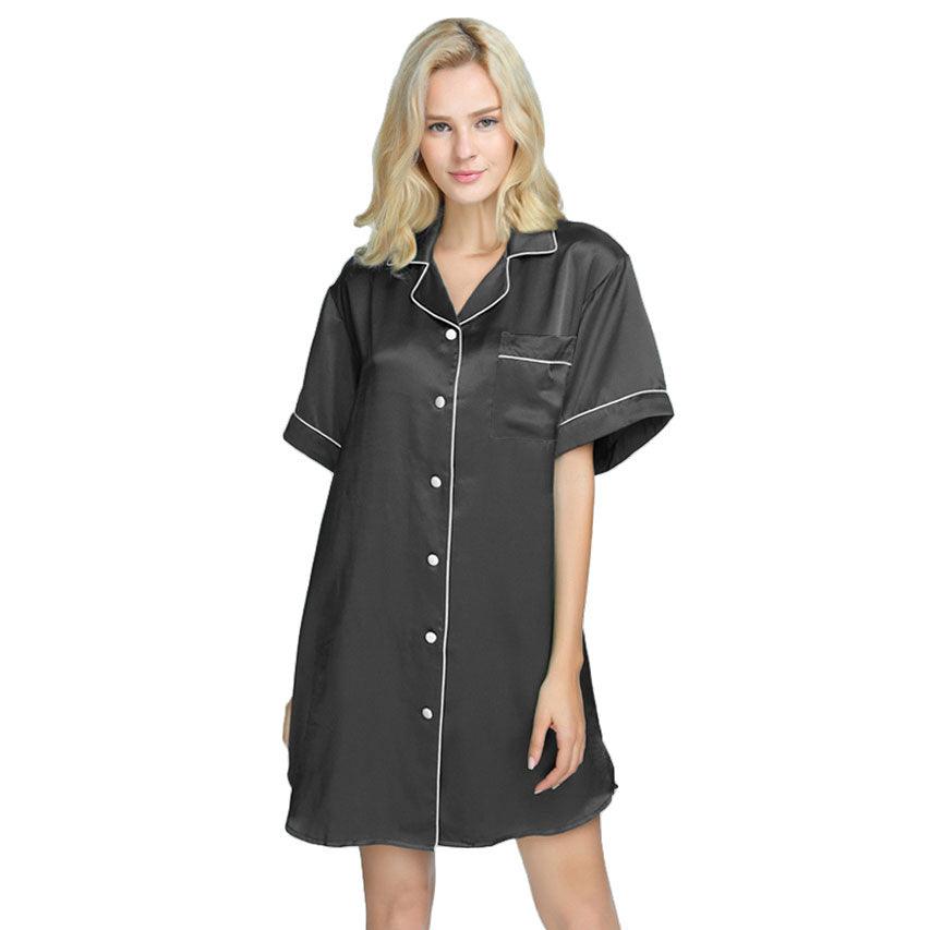 Mulberry Silk Nightgown Sleep Shirt For Women - DIANASILK
