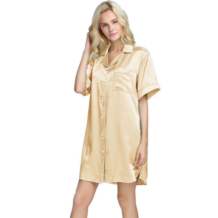 Mulberry Silk Nightgown Sleep Shirt For Women - DIANASILK
