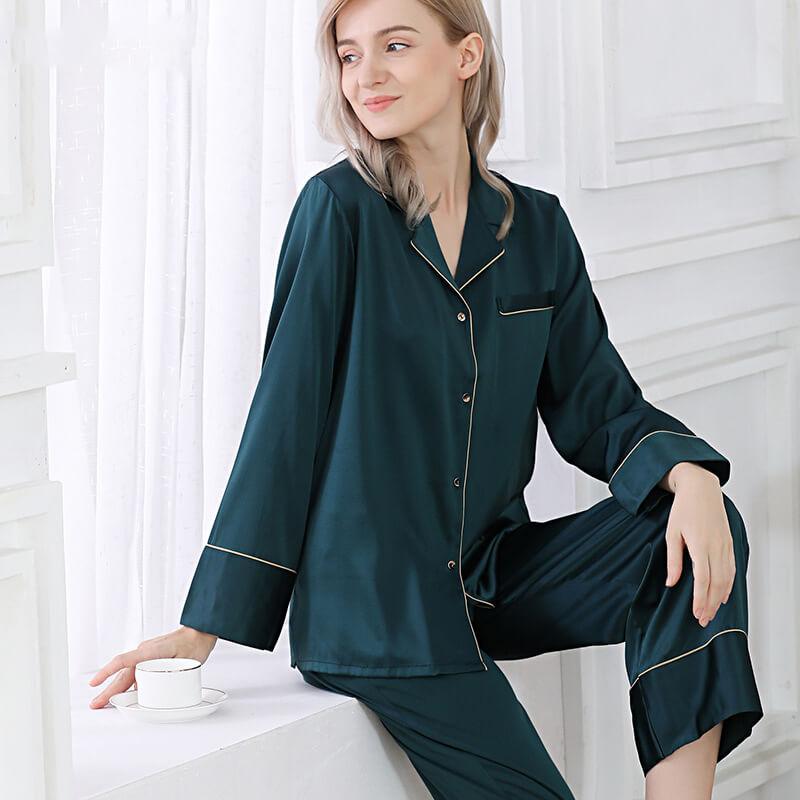 Pure Silk Pajamas Set For Women luxury nightwear silk sleepwear - DIANASILK