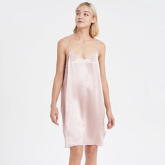 Sexy Classic Short Silk Slip Nightgown Silk Nightdress - DIANASILK