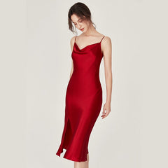 Mestines Silk Split Hemgown 100% Mulberry Silk Sleepwear