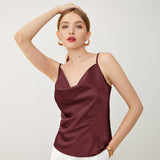 Sexy Swing Collar Silk Camisole 22 MM Silk Tank Top Sleeveless Silk Vest