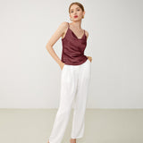 Sexy Swing Collar Silk Camisole 22 MM Silk Tank Top Sleeveless Silk Vest