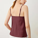Sexy Swing Collar Silk Camisole 22 MM Silk Tank Top Sleeveless Silk Vest