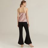 Sexy Swing Collar Silk Camisole 22 MM Silk Tank Top Sleeveless Silk Vest