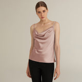 Sexy Swing Collar Silk Camisole 22 MM Silk Tank Top Sleeveless Silk Vest