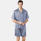 Short Silk Pajama Set for Men 100% Silk Short Sleeve Men Silk Pajamas - DIANASILK