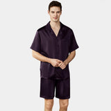 Short Silk Pajama Set for Men 100% Silk Short Sleeve Men Silk Pajamas - DIANASILK