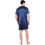 Short Silk Pajama Set For Men Silk Shirts and Pants Set Mens Silk Sleepwear - DIANASILK