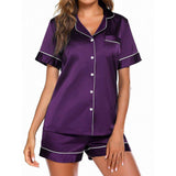 Short Silk Pajamas For Women's 100% Silk Short Two-piece Pyjamas Set - DIANASILK