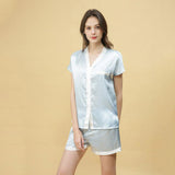 Short Women Silk Pajama Set Short Silk Pants women SIlk sleepwear - DIANASILK