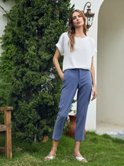 T-shirt en soie en soie en soie en soie pour femmes