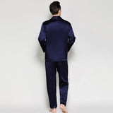 Silk Pajama Set for Men Classic 100% Mulberry Luxury Men Silk Nightwear - DIANASILK