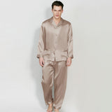 Silk Pajama Set for Men Classic 100% Mulberry Luxury Men Silk Nightwear - DIANASILK