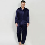 Silk Pajama Set for Men Classic 100% Mulberry Luxury Men Silk Nightwear - DIANASILK