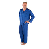 Silk Pajamas for Men 22 Momme Long Sleeve Lounge Soft Comfortable 100% Real Silk Pajamas Set - DIANASILK