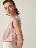 Simple Pure 100% 22mm Mulberry Silk Grade 6a Camiseta de seda sin mangas para mujer
