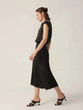 Simple Pure 100% 22mm Mulberry Silk Grade 6a Camiseta de seda sin mangas para mujer