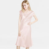 V Neck 22 Momme Mulberry  Silk Nightgowns for Women - DIANASILK