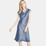 V Neck 22 Momme Mulberry  Silk Nightgowns for Women - DIANASILK