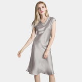 V Neck 22 Momme Mulberry  Silk Nightgowns for Women - DIANASILK