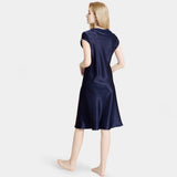 V Neck 22 Momme Mulberry  Silk Nightgowns for Women - DIANASILK