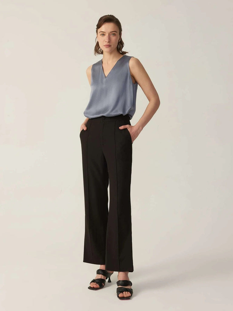 V Neck Silk Grade 6A 22MM 100% Silk Top Sleeveless Silk Shirt for Women