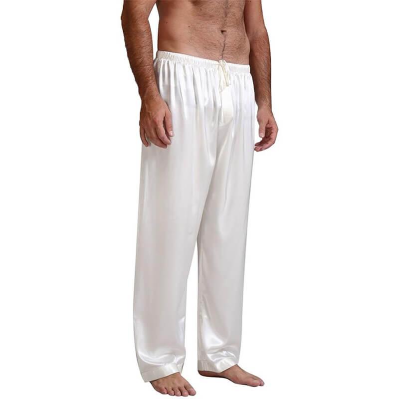 Mens Silk Pajama Pants Long Real Silk Pajamas Bottoms Sleep Bottoms Lounge Pyjamas Pants - DIANASILK