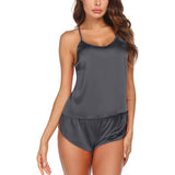 Women Silk Camisole Set Shorts Sexy Lingerie Cami Silk Sleepwear - DIANASILK