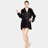 Women Silk Nightshirt Long Sleeve  Real Mulberry Silk Sexy Silk Ladies Nightgowns - DIANASILK
